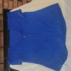 Beautiful blue Women's sheer shirt. Size medium.